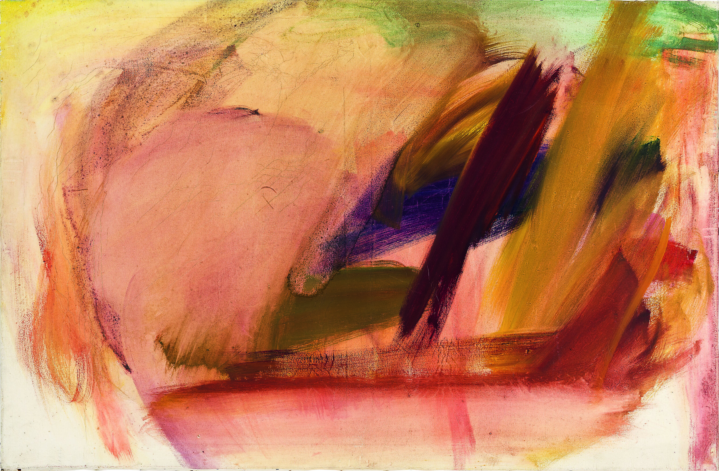 Lassnig_Maria-Tachismus-1959-Oel_auf_Leinwand-75x104cm-Maria_Lassnig_Stiftung_Wien